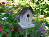 Rustic Handmade Wooden Birdhouse for Outdoor: White