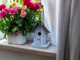 Rustic Handmade Wooden Birdhouse for Outdoor: White
