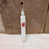7" Battery Operated Taper Candle w/ Picture And Timer: Strawberries