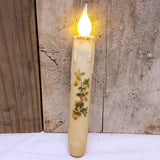 7" Battery Operated Taper Candle w/ Picture And Timer: Strawberries