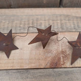 Rusty Star Garland: 2 inch Star