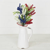 15in Bush-Red White Blue Heather with Boxwood