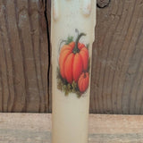 A.T. Imports - 7" Fall Timer Tapers: Crow on Fence with Sunflowers and Pumpkins