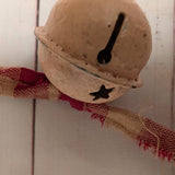 Cream Bell on Homespun Fabric Garland