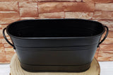 A.T. Imports - Small Metal Oval Planter: Rust