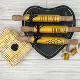 Ruaille Buaille Co - Honey Bee decor | Summer tiered tray | Mini rolling pins: White