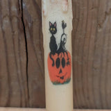 A.T. Imports - 7" Fall Timer Tapers: Crow on Fence with Sunflowers and Pumpkins
