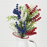 15in Bush-Red White Blue Heather with Boxwood