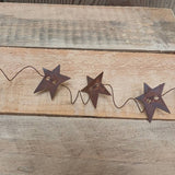 Rusty Star Garland: 2 inch Star
