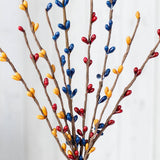 12" Americana Pip Berry Spray - Select Color Mix: Red/White/Blue
