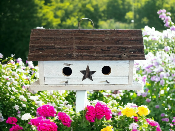 Primitive Handmade Wooden Rustic Birdhouse