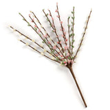 12" Pink and Green Pip Berry Spray Stem  : Pink/Green/Cream