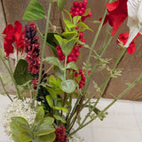 White and Red Wildflower Pick