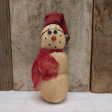 A.T. Imports - Primitive Snowman : Red Hat