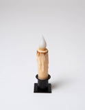 LMS Wholesale - Cream Battery Operated LED Timer Taper Candle: 4 7/8" / Fully Dusted