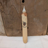 7" Battery Operated Taper Candle w/ Picture And Timer: Strawberries