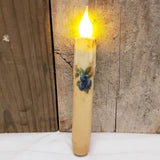 7" Battery Operated Taper Candle w/ Picture And Timer: Strawberries