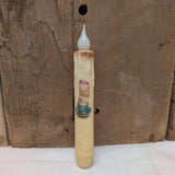 7" Battery Operated Taper Candle w/ Picture And Timer: Strawberries