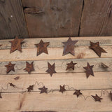 Rusty Star Garland: 2 inch Star