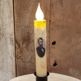7" Battery Operated Taper Candle w/ Picture And Timer: Strawberries