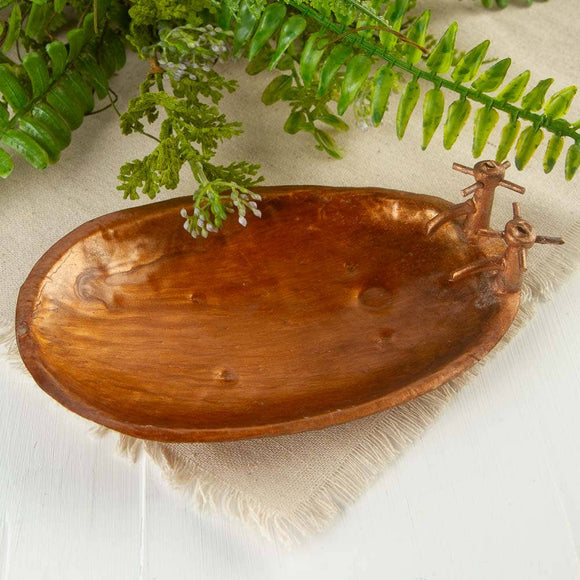 Metal Copper-Look Soap Dish - Oval - 6