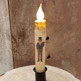 7" Battery Operated Taper Candle w/ Picture And Timer: Strawberries