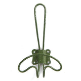 6-1/2" Rustic Distressed Metal Wall Hook- Select Color : Moss Green