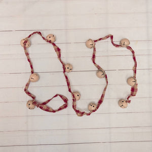 Cream Bell on Homespun Fabric Garland