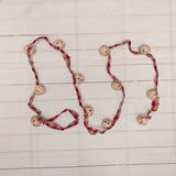 Cream Bell on Homespun Fabric Garland