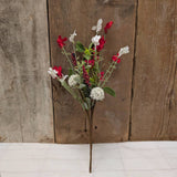 White and Red Wildflower Pick