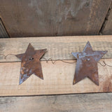 Rusty Star Garland: 2 inch Star