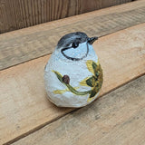 Chickadee with Flower Accent