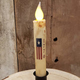 7" Battery Operated Taper Candle w/ Picture And Timer: Strawberries