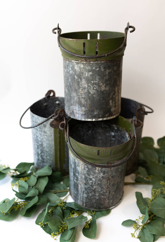 Small Vintage Military Bucket