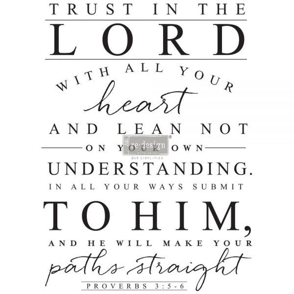Trust In The Lord - 3 sheets, design size 22