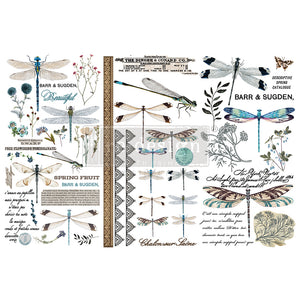 Spring Dragonfly - (3) 6"x12" sheets