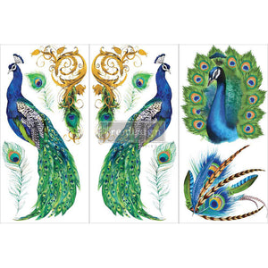 Peacock paradise – (3) 6″x12″ sheets